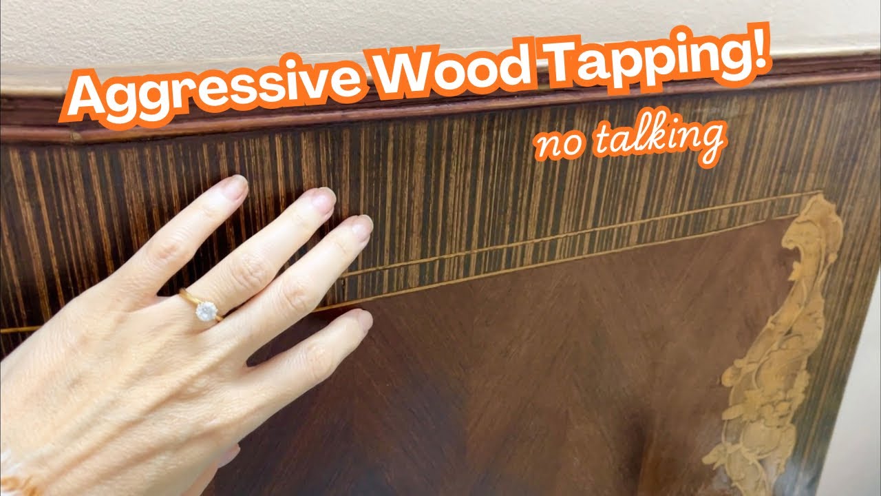 ASMR 🧡🤎 Aggressive Wood Tap/Scratching for Tingles!