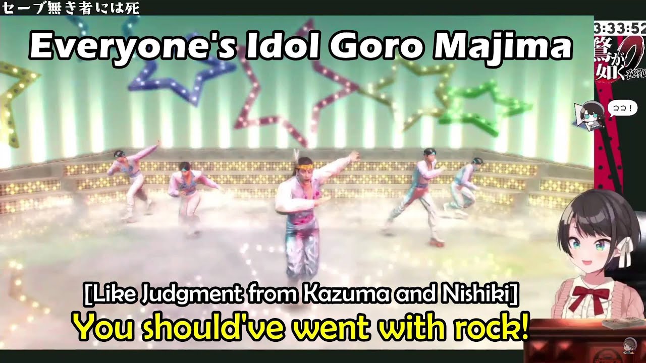 Subaru Is Awestruck by the Performance of Everyone's Idol Goro Majima Singing 24-Hour Cinderella