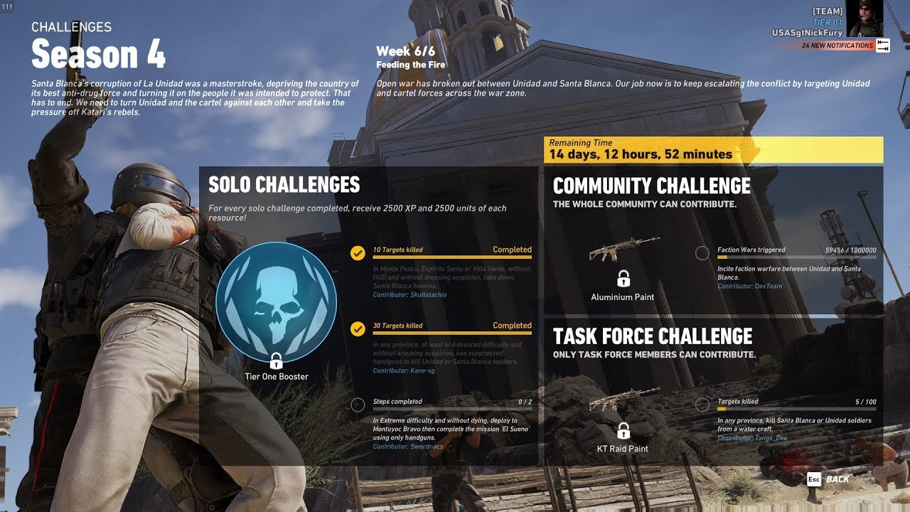 Ghost Recon Wildlands Season 4 Week 6 Solo Challenge 2