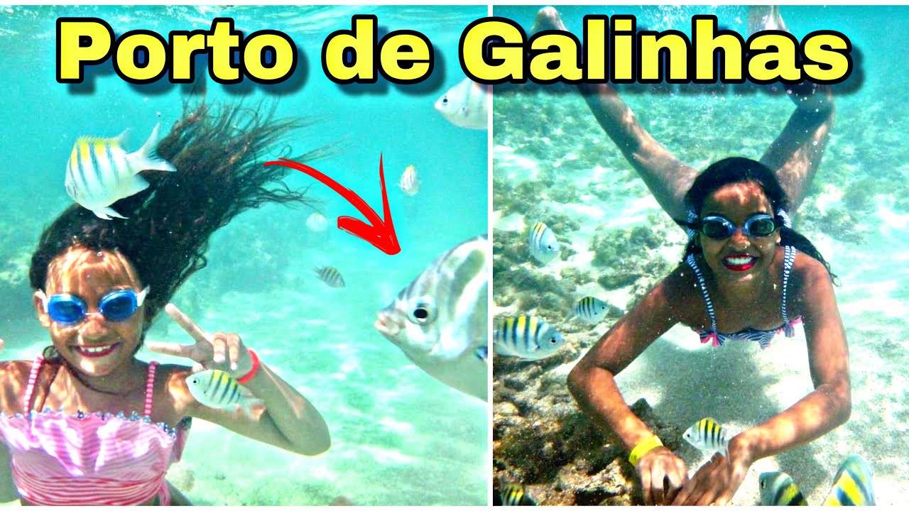 NADANDO COM OS PEIXINHOS EM PORTO DE GALINHAS - Irmãs na ReaL