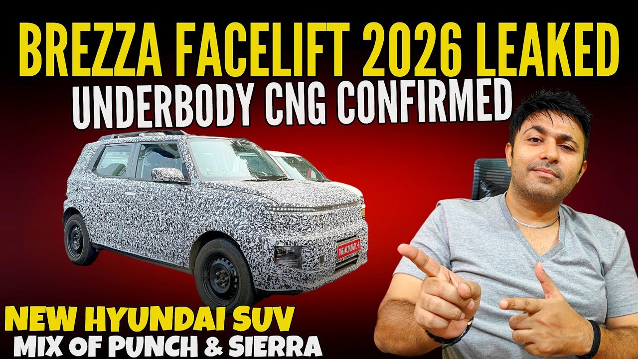 New Brezza facelift 2026 brezza revealed, SIERRA and punch Facelift type hyundai suv spied