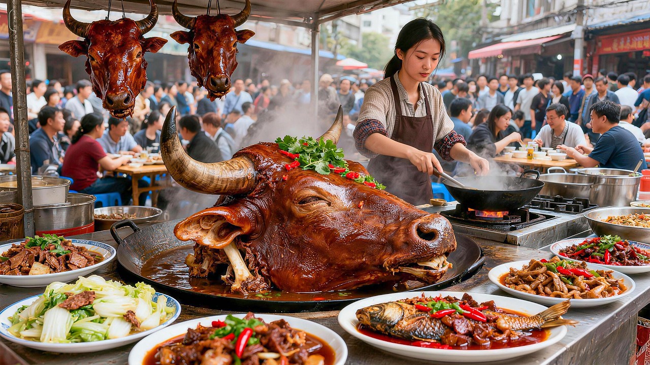 Ngỡ ng&agrave;ng m&oacute;n đầu b&ograve; hầm khổng lồ ở Nam Kinh🍜Kh&aacute;m ph&aacute; ẩm thực Trung Quốc