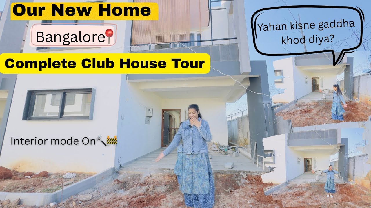 New Home Bangalore home and club house tour || 3 BHK villa || Complete Tour || Peaceful Location 