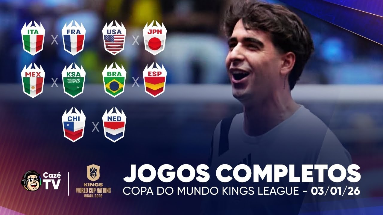 JOGO COMPLETO: BRASIL X ESPANHA | COPA DO MUNDO KINGS LEAGUE 2026 | 1&ordf; RODADA