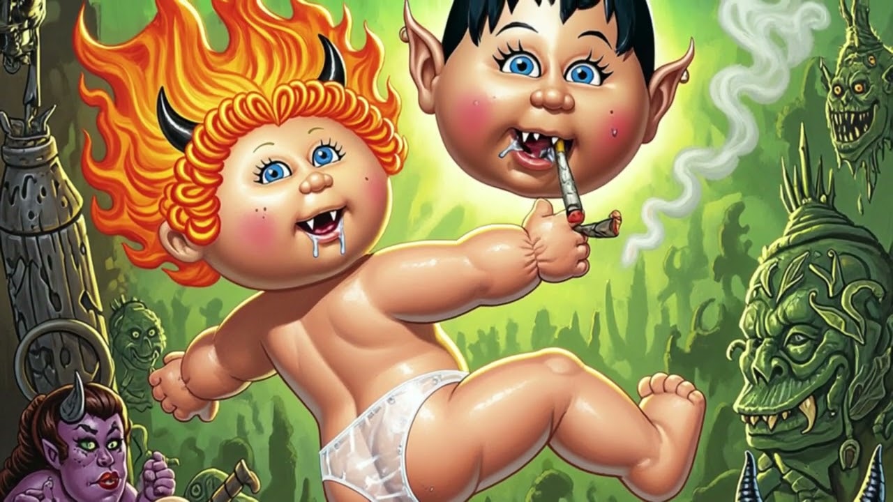Spark One Up #gpk #garbagepailkids #garbagepailkidsai #aigarbagepailkids #cannabis #spliff #thc