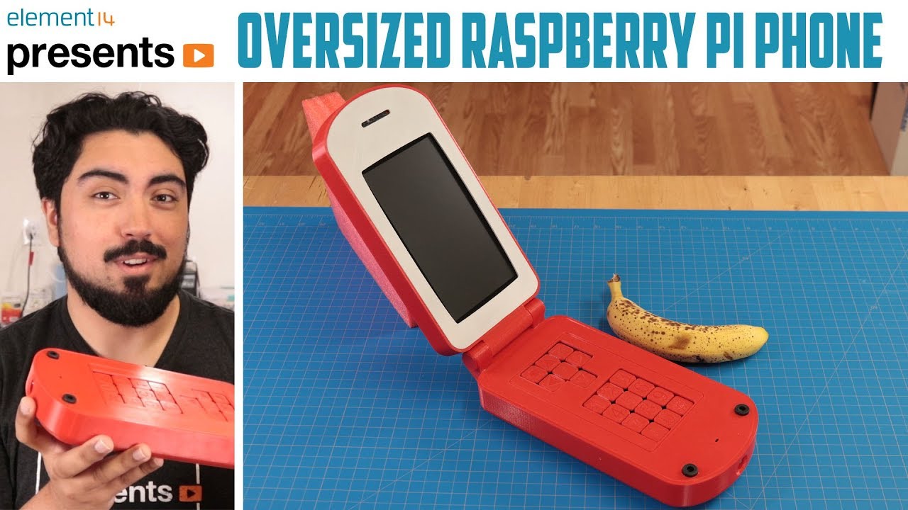 PiPhone++ The Giant Raspberry Pi Flip Phone