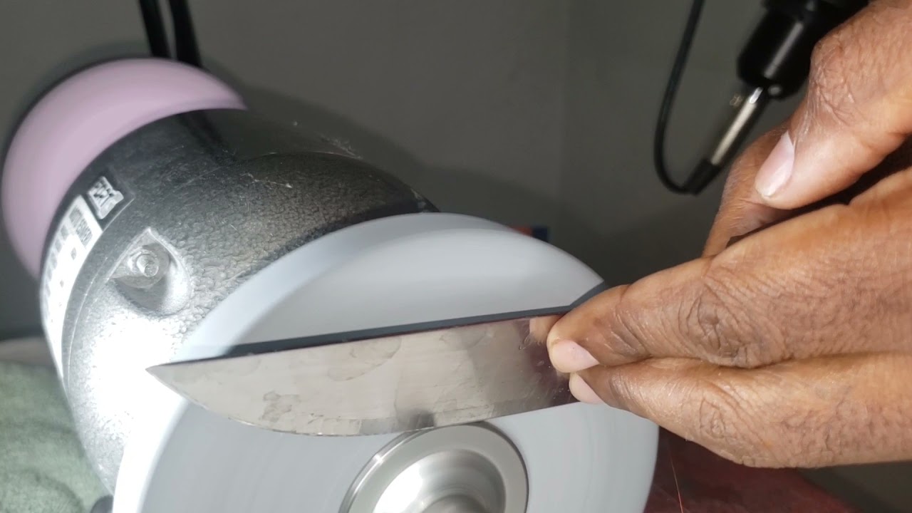 Aprenda afiar faca com esmeril,em casa .
