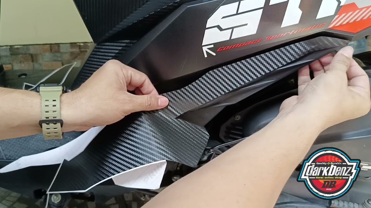 Honda BeAT Version 2 Rear Inner Carbon Fiber Sticker - Installation Guide | by DarkBenz