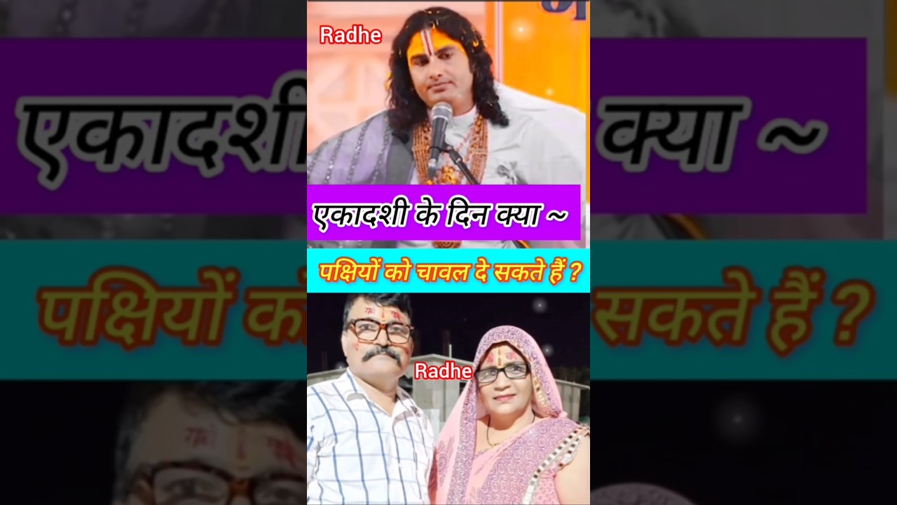 एकादशी के दिन पक्षियों को चावल देना चाहिए~!!~#gaurigopal #prashnotari#adhyatm🤔🫠