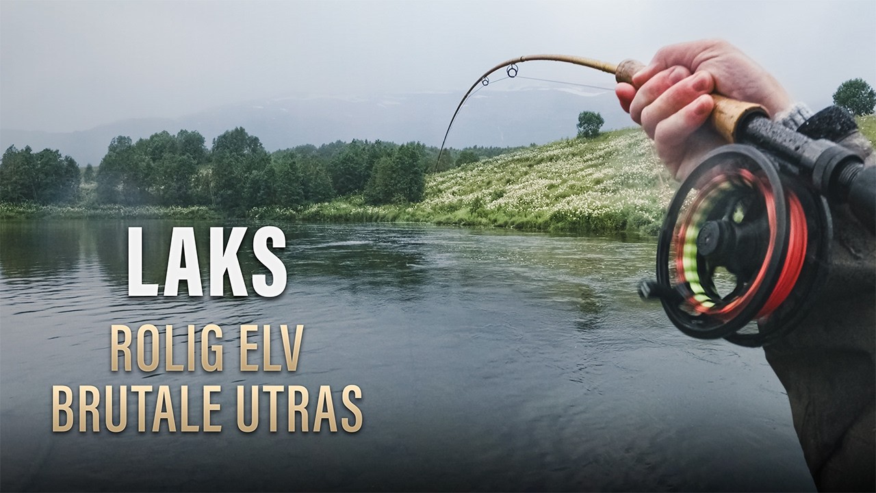 Heftig laksefiske med enhåndsstang i ei lita elv - Utmarka S02E10
