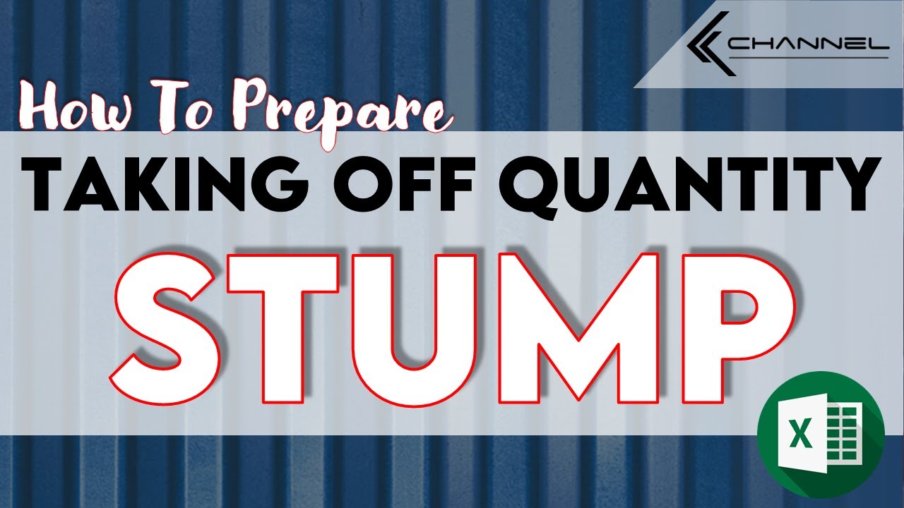 🔴 How To Prepare | Taking Off Quantities | Stump