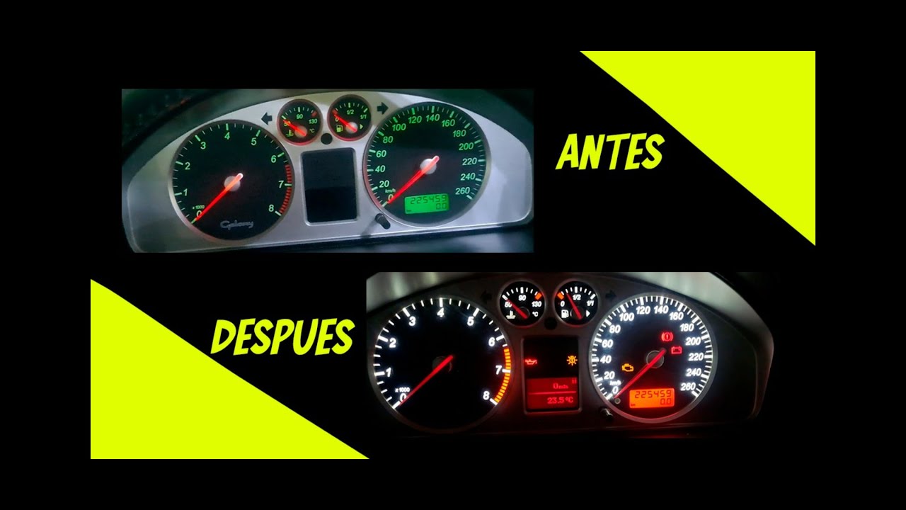 cambiar el color de la luz del # cuadro cuentakilometros velocimetro etc# FORD....
