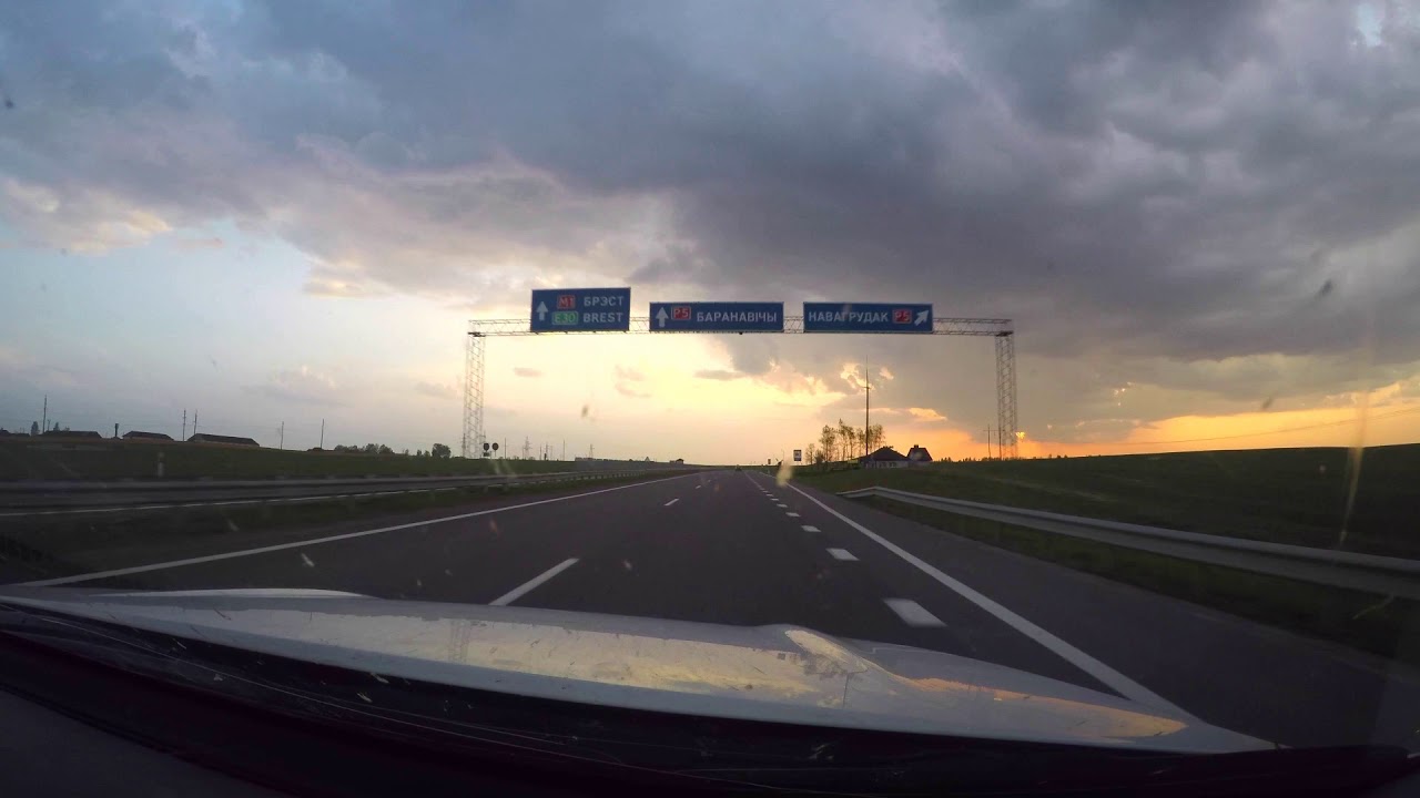 Video 2, Belarus, Nesvizh Castle to Poland border, Highway E30/M1 (Moby – Mistake)