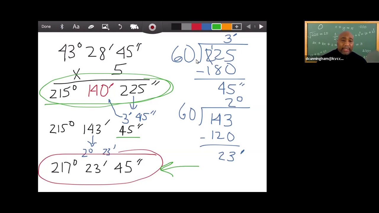 Multiply and divide angular measurement  (degrees, minutes, seconds)