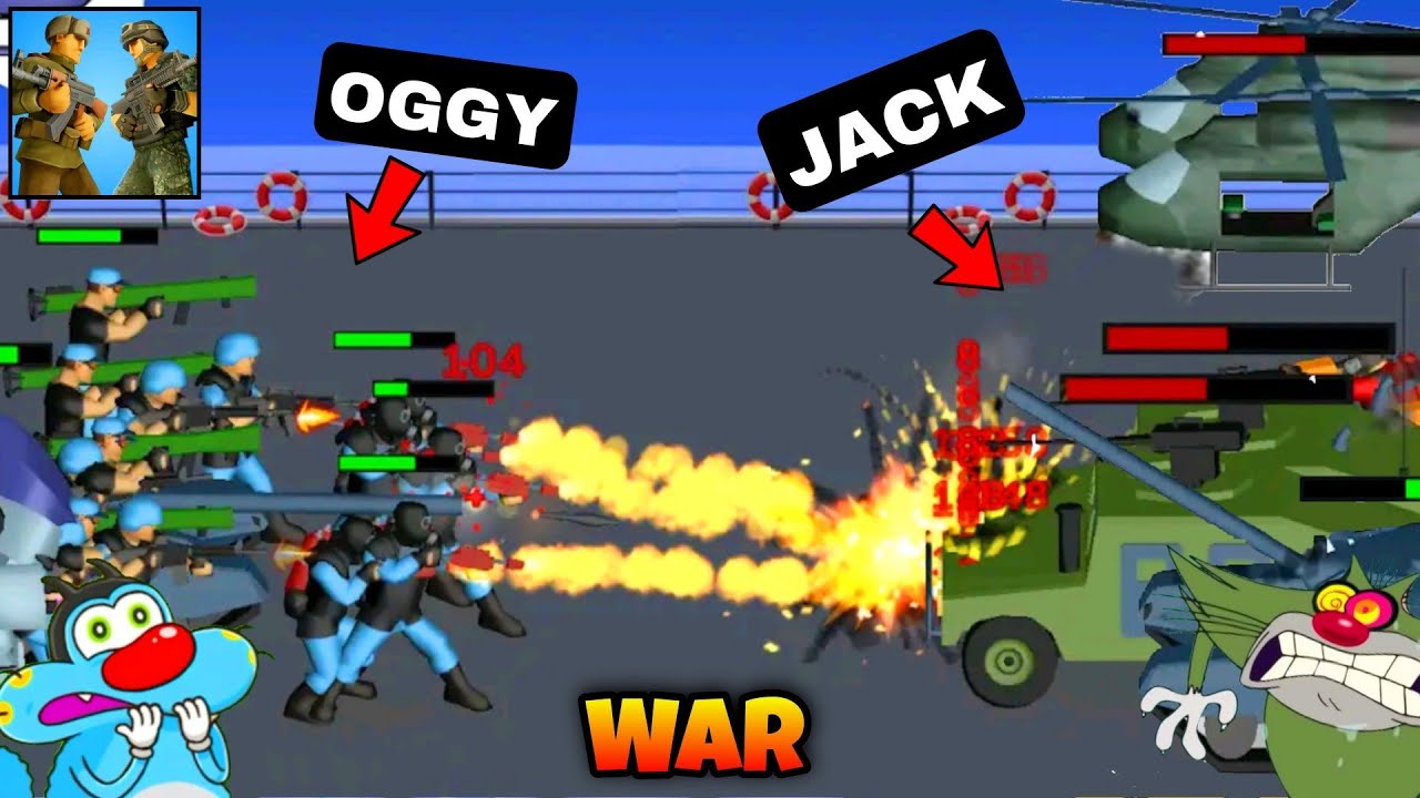 OGGY AND JACK PLAYING WAR OF GENERALS GAME | OGGY GAME