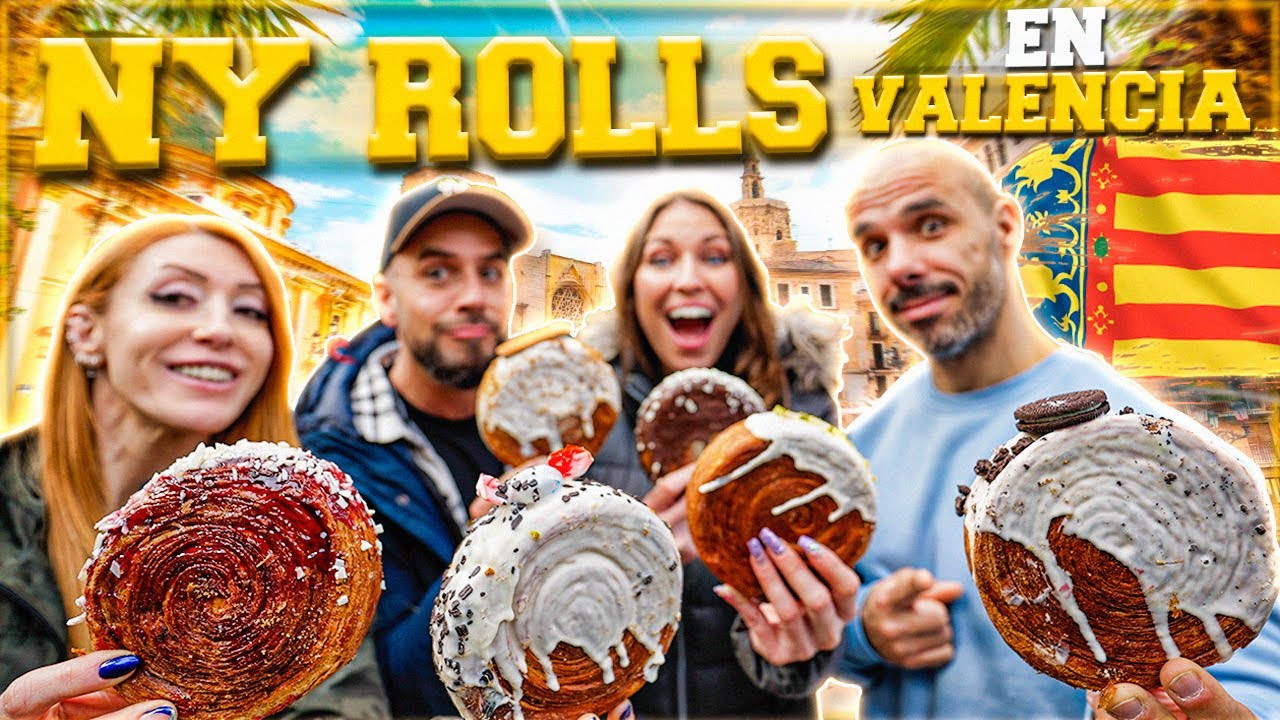 TODO EL DIA Probando NEW YORK ROLLS en VALENCIA * El Dulce Más Viral*