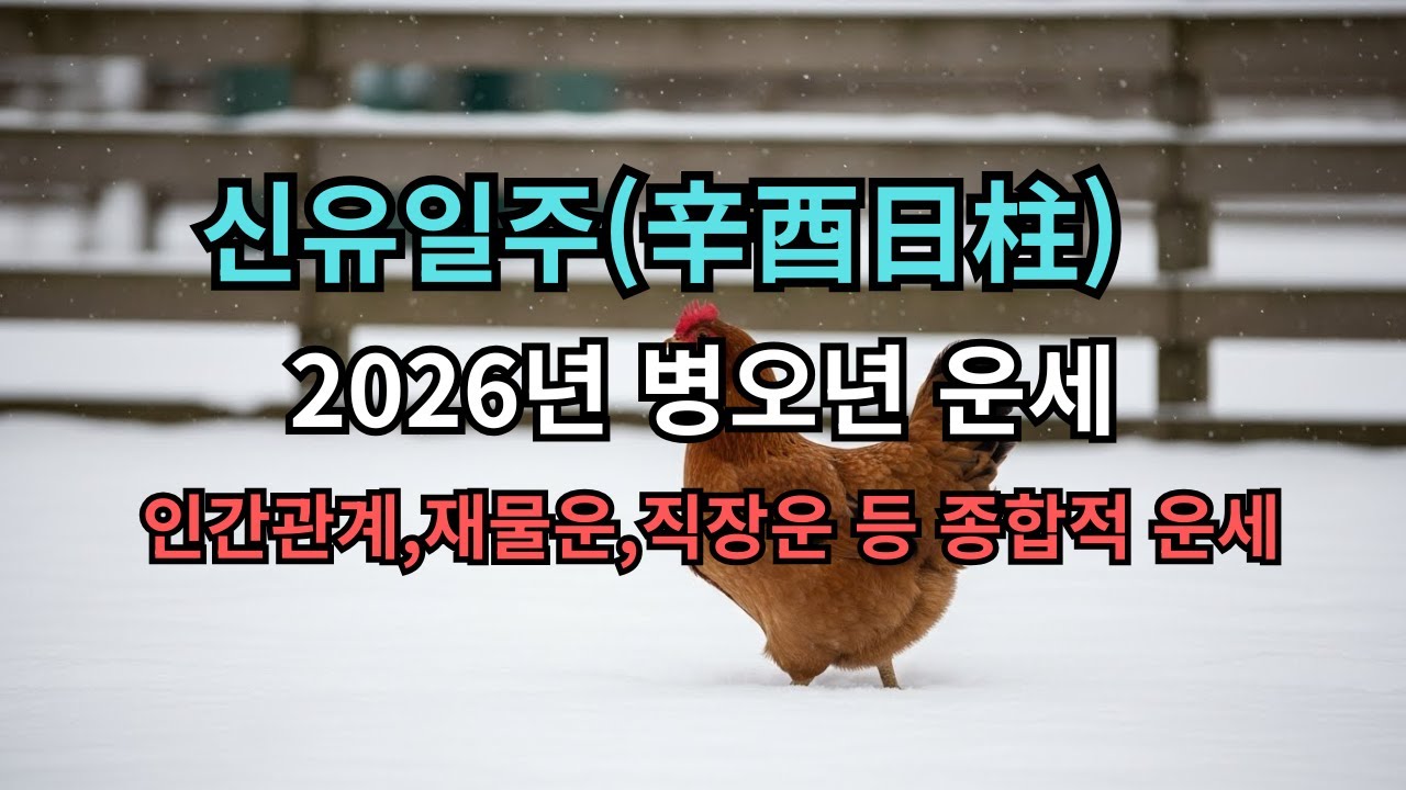 💎🔥 [신유일주 2026 운세] 빛나는 보석(辛酉)이 시험대에 올랐다! 명예/승진 대운, 단 과로와 경쟁 경고