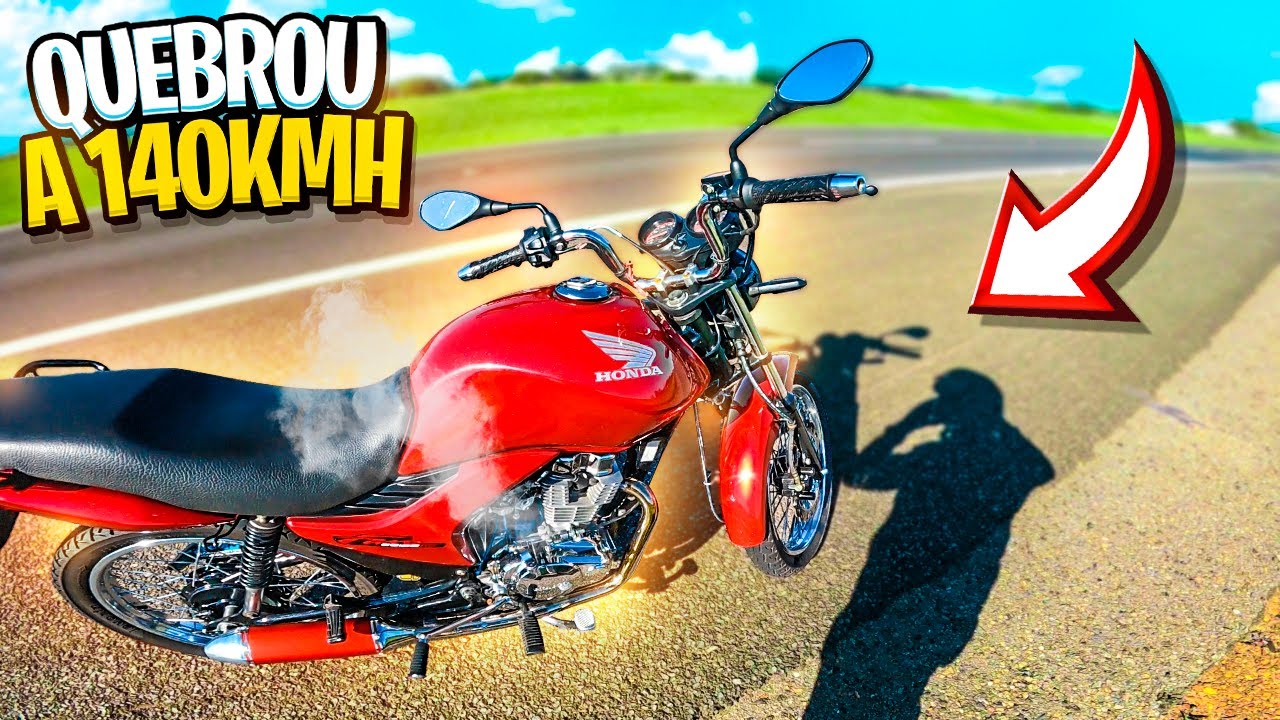 A FAN 125 PREPARADA QUEBROU O MOTOR A 140Km NA RODOVIA CASTELO BRANCO