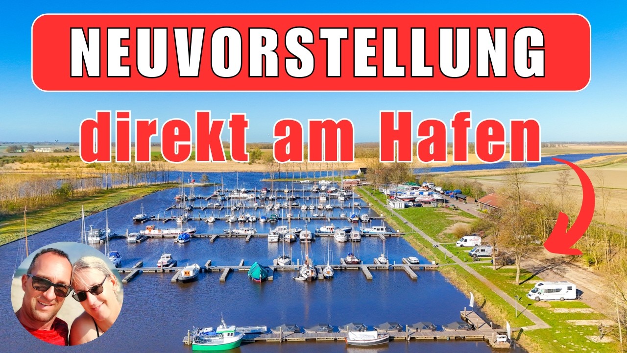 DIREKT AM WASSER, Wohnmobil-Stellplatz am Haven Hunzegat, Zoutkamp, Camping, Niederlande, Holland