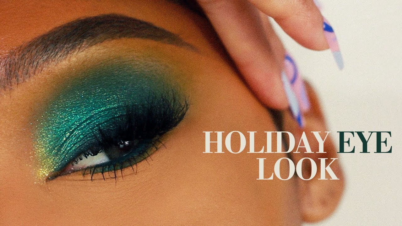 Metallic Green Eye Makeup Look