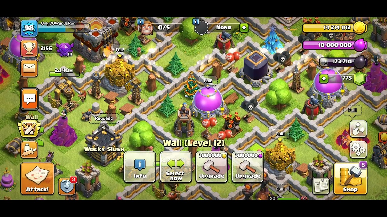 th11 queen charge lalo farming! no cc troops or spells