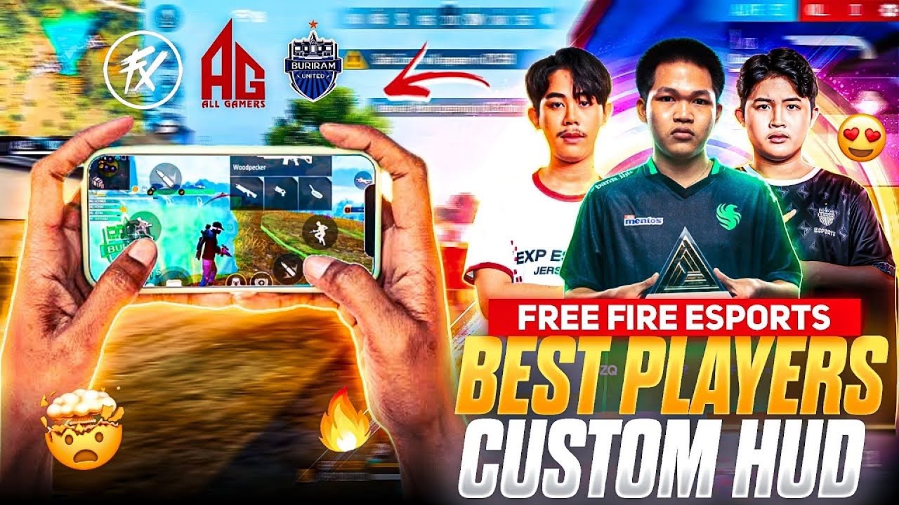 FREE FIRE ESPORTS PLAYERS BEST CUSTOM HUD😱 | WORLD BEST ESPORTS PLAYERS CUSTOM HUD🔥 | BRU,FX,AG,FLCN