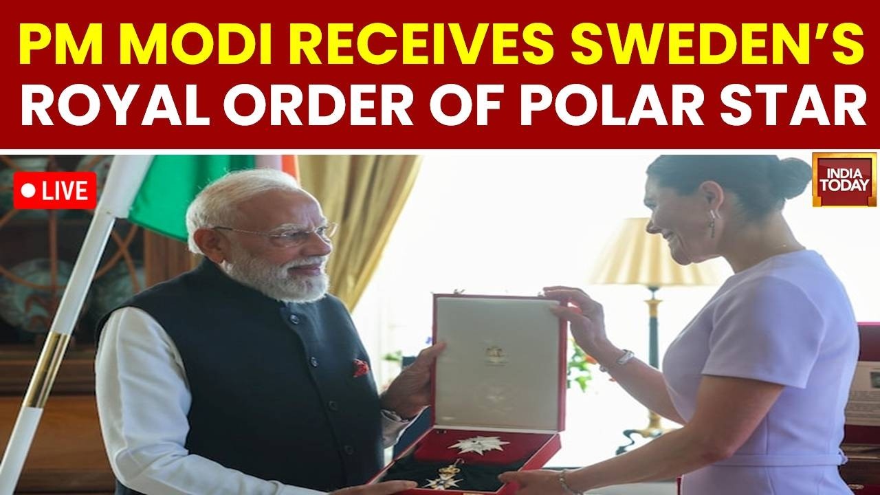 PM Modi Sweden Visit LIVE Updates: PM Modi Receive His 31st Global Honour | India-Sweden Ties LIVE