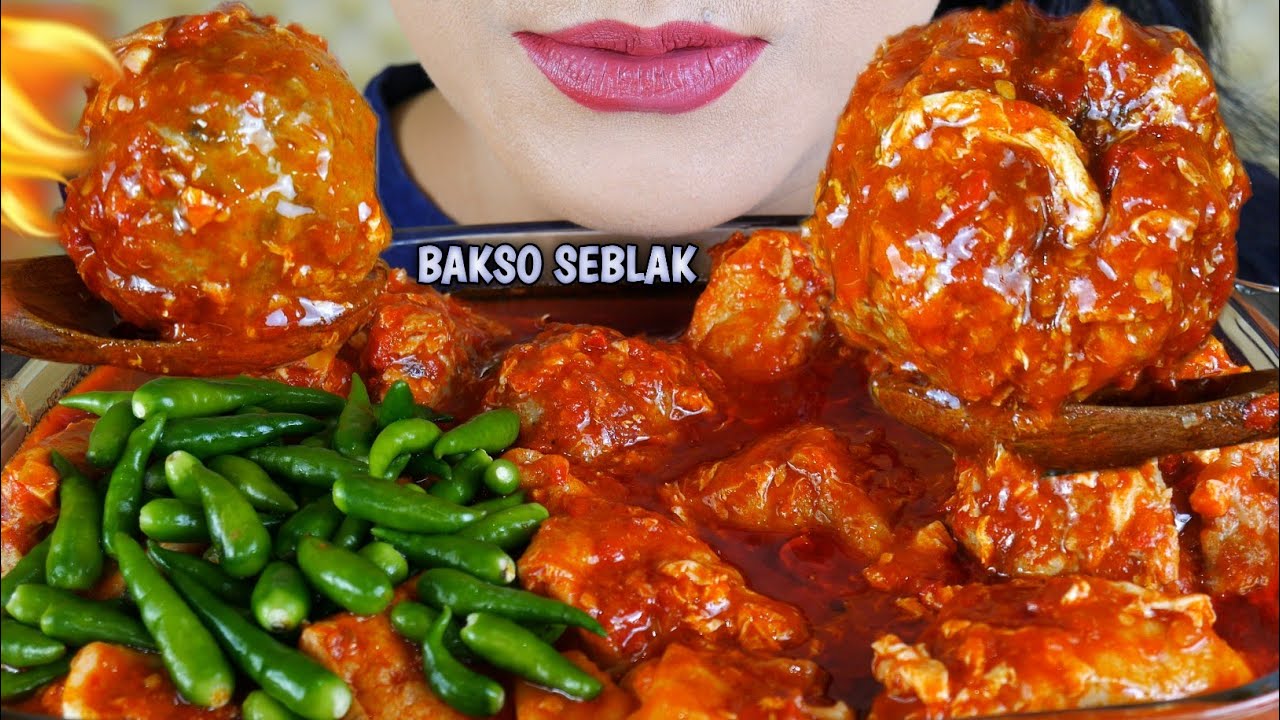 ASMR SEBLAK PEDAS BAKSO URAT, TAHU BAKSO DAN PANGSIT | EATING SOUNDS