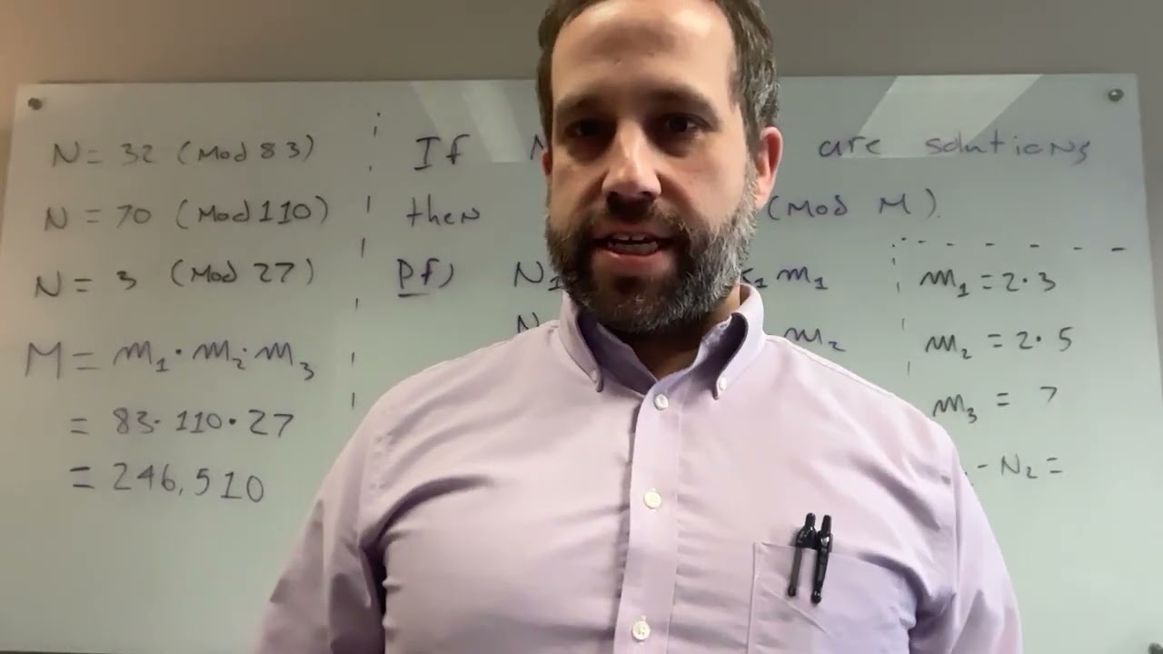 Math 629 Week 5 Qin Jiushao's Remainder Theorem