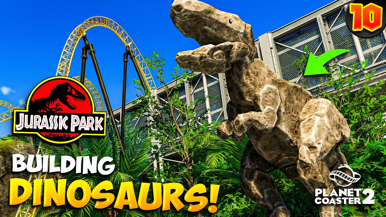 I Tried Building a DINOSAUR in Planet Coaster 2! (#10)