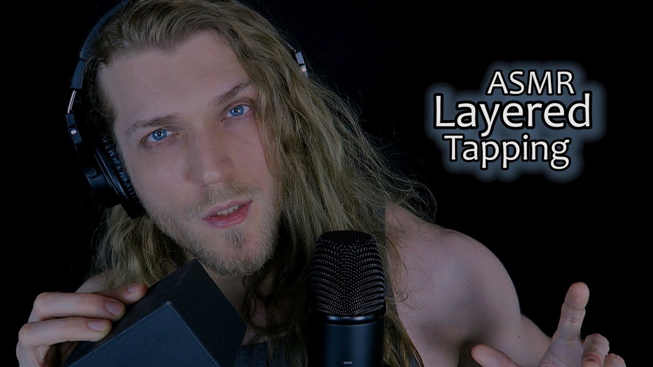 ASMR Layered Tapping & Relaxing Male Voice, Slow Whisper ☁️🏔️🍃