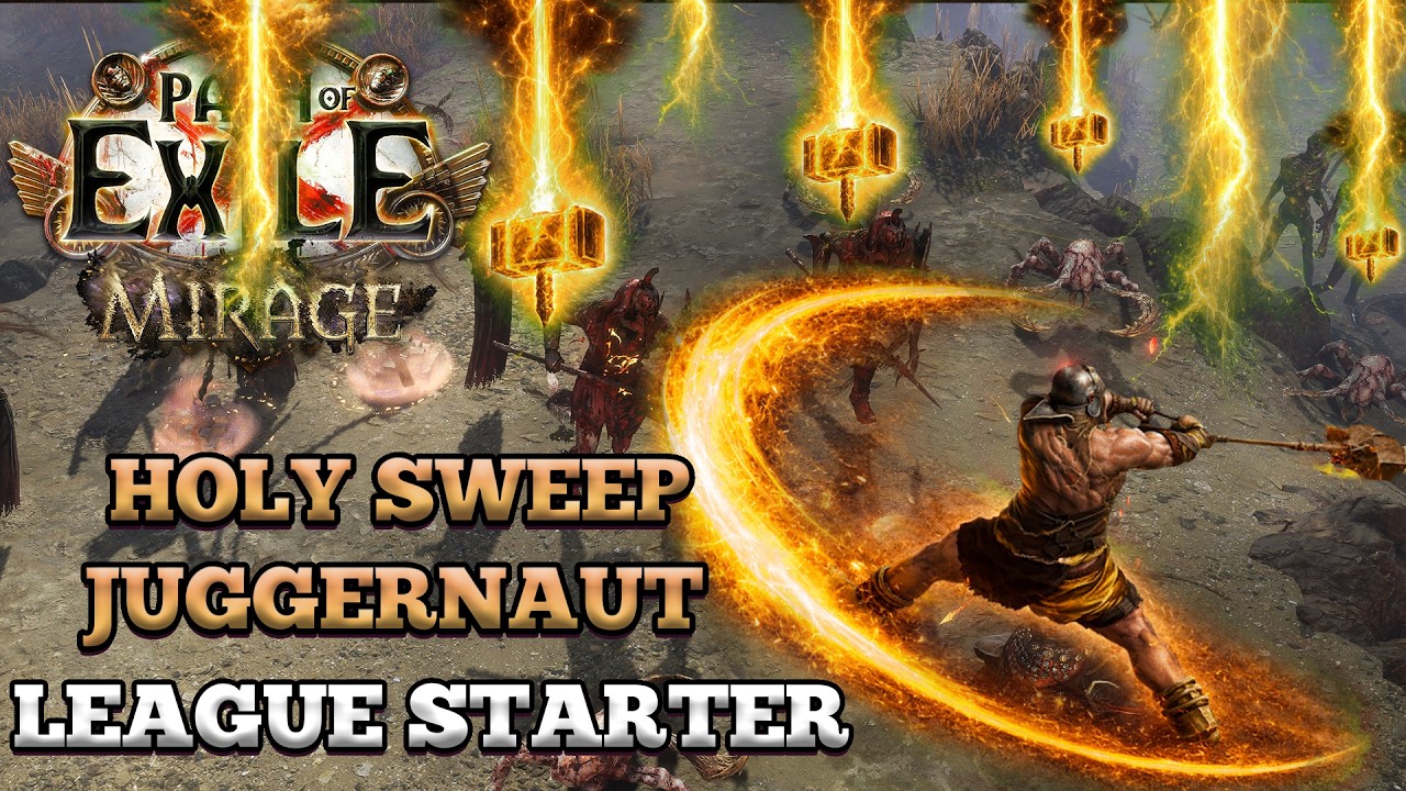 PoE 3.28 - Holy Sweep Juggernaut League Starter Huge AOE Tank Build