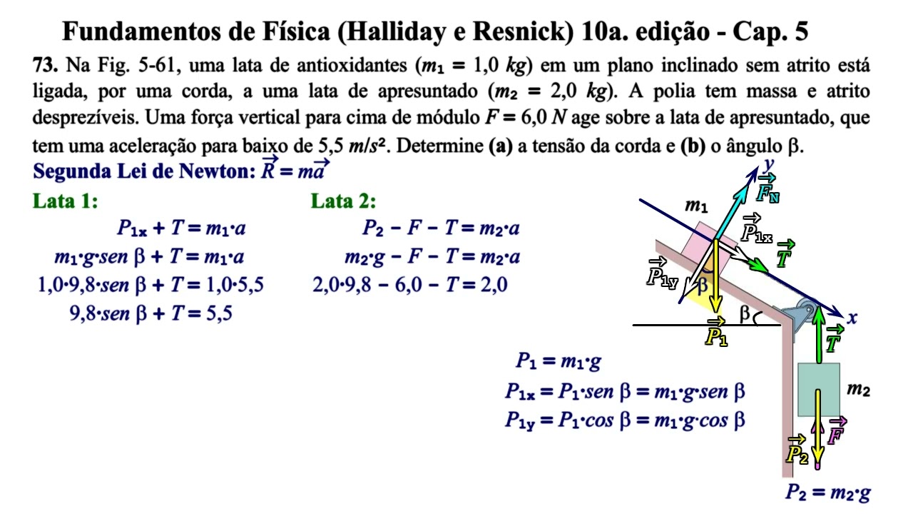 Aula 73 - Fundamentos de Física (Halliday e Resnick) 10a. Edição - Cap 5. (Corrigido)