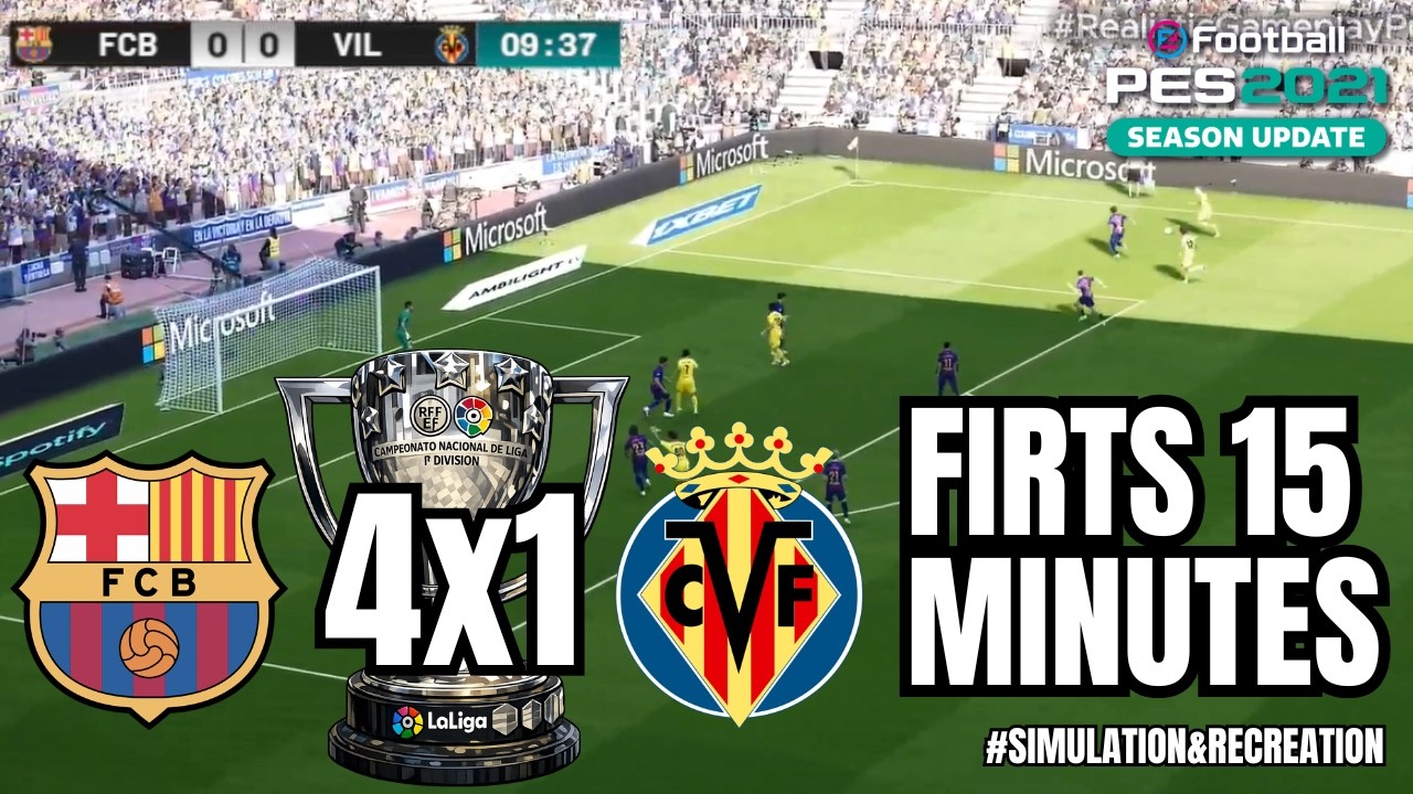BARCELONA 4-1 VILLAREAL | LA LIGA EA SPORTS 2025/26 | FIRST MINUTES - GAMEPLAY SIMULATION/RECREATION
