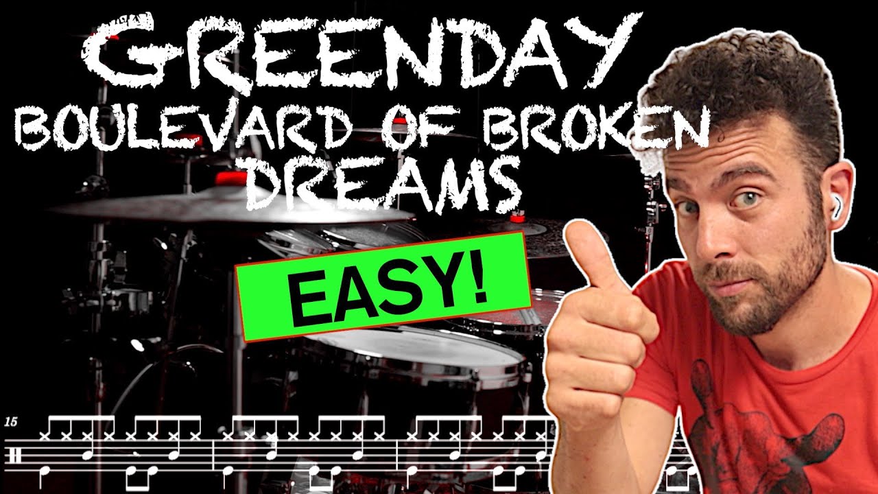 Green Day -  Boulevard Of Broken dreams - Drum cover (with scrolling drum score)