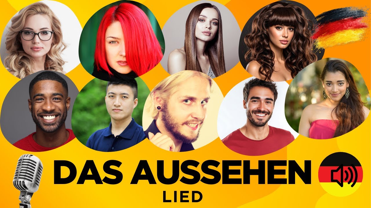 Das Aussehen Lied mit TEXT | Wie sehe ich aus SONG | What do you look like? German Song