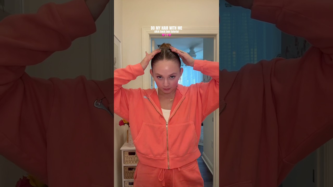SLICK BACK BUN HAIR TUTORIAL | do my hair with me vlog 