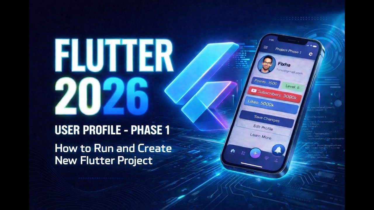 1. Run Your First Flutter App 2026 | تشغيل أول تطبيق فلاتر
