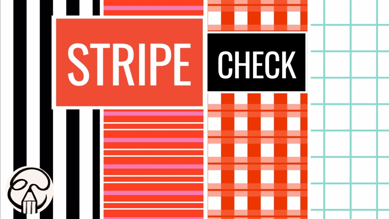 Stripes & Checker Pattern Design - How to make pattern in Photoshop