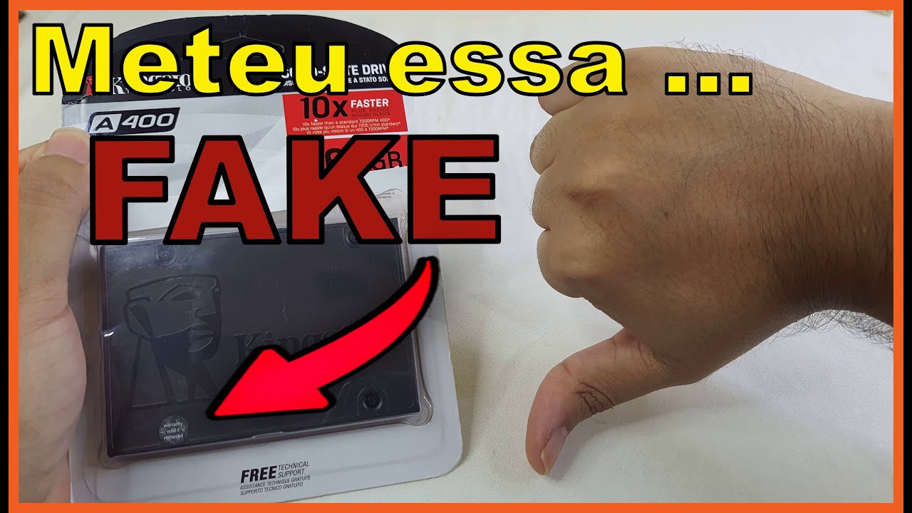 Identificando um SSD A400 Kingston 960Gb FALSO/FAKE