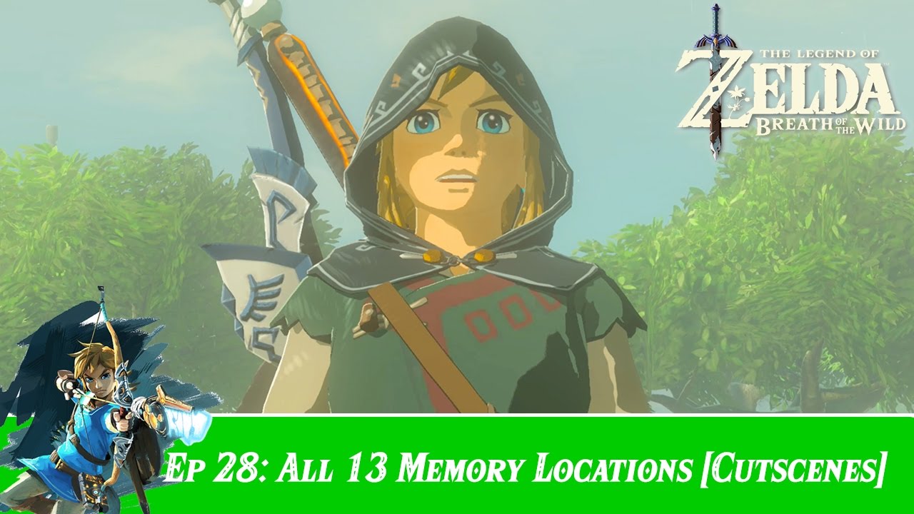 The Legend of Zelda: Breath of The Wild - Part 28 - All 13 Captured Memories Locations [Cutscenes]