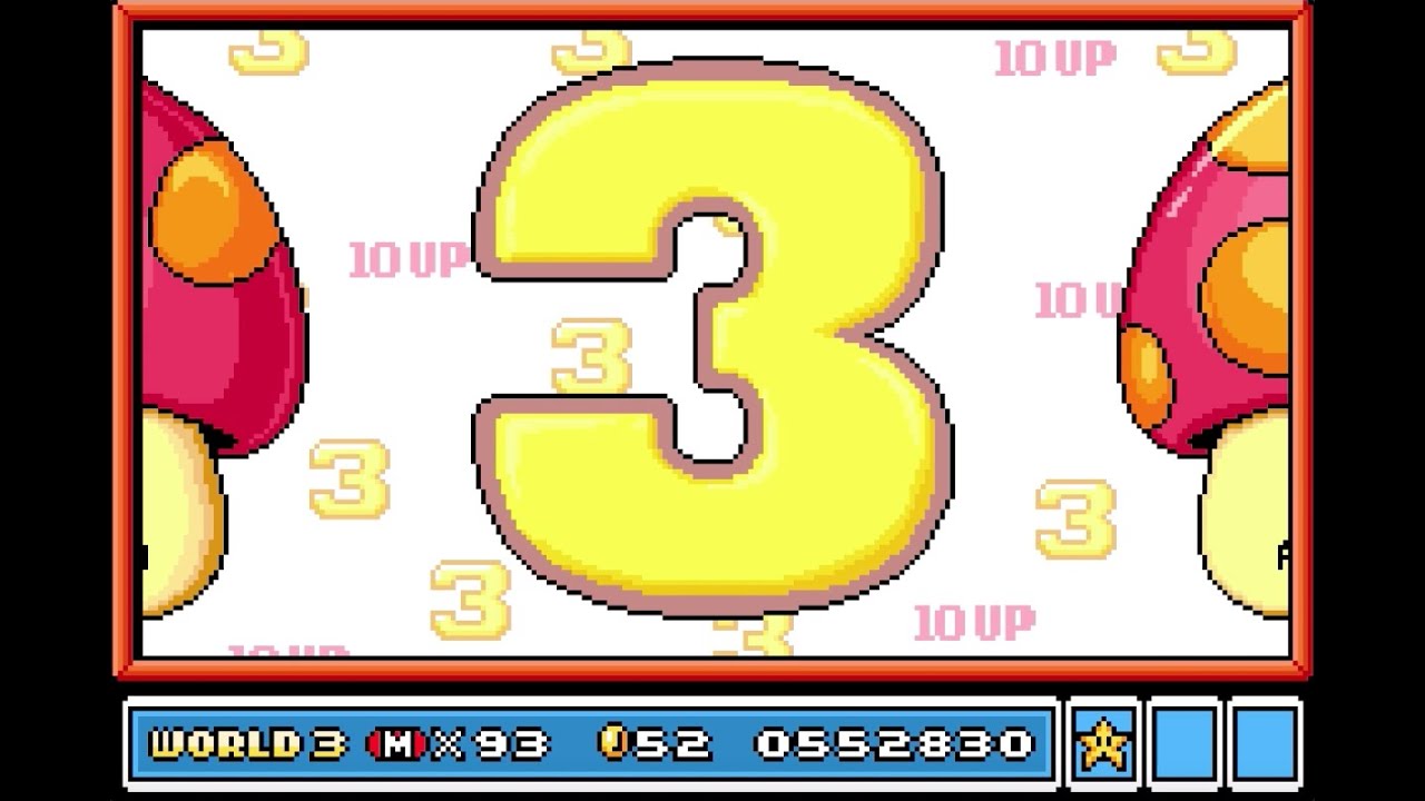 Super Mario Advance 4 Spade Panel Bonus up to Number 3