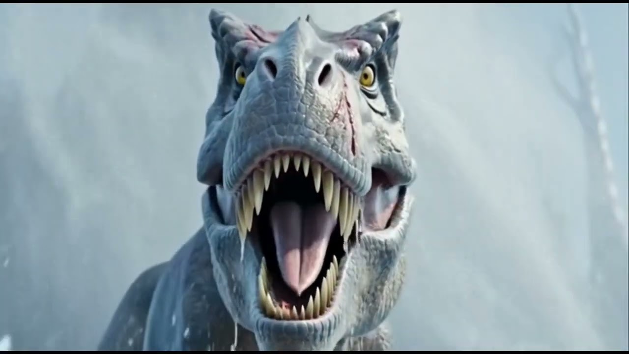 White dragon breathes blue fire; lions and tigers fight bravely to save the forest home forever now