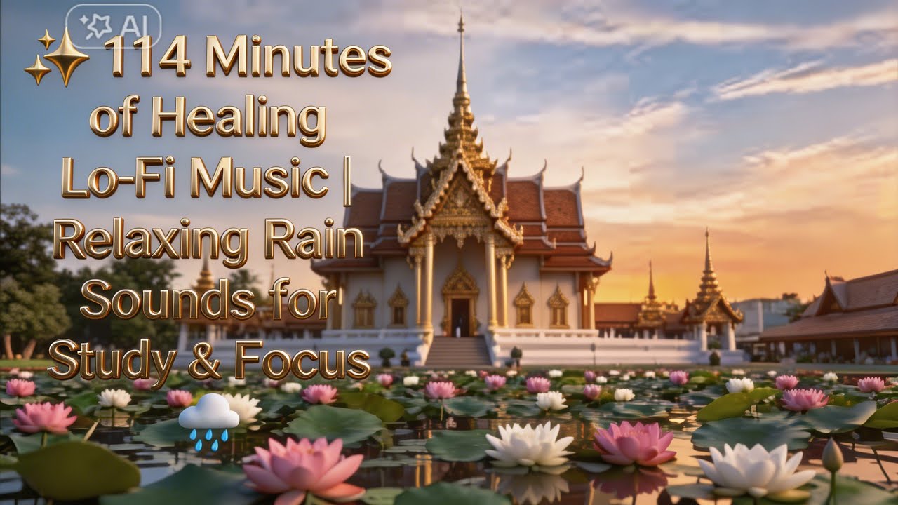 ✨ 114 Minutes of Healing Lo-Fi Music | Relaxing Rain Sounds for Study & Focus 🌧️