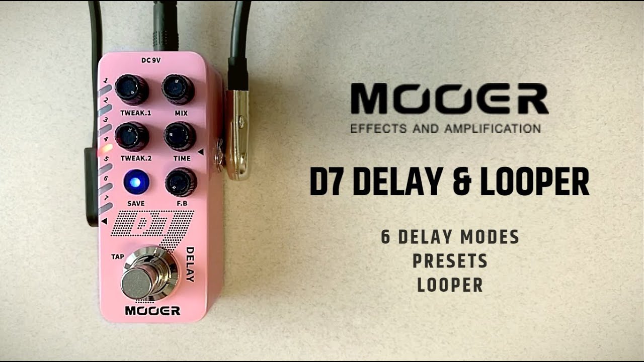 Mooer D7 Delay & Looper (w/ 6 Delay Modes & Presets)