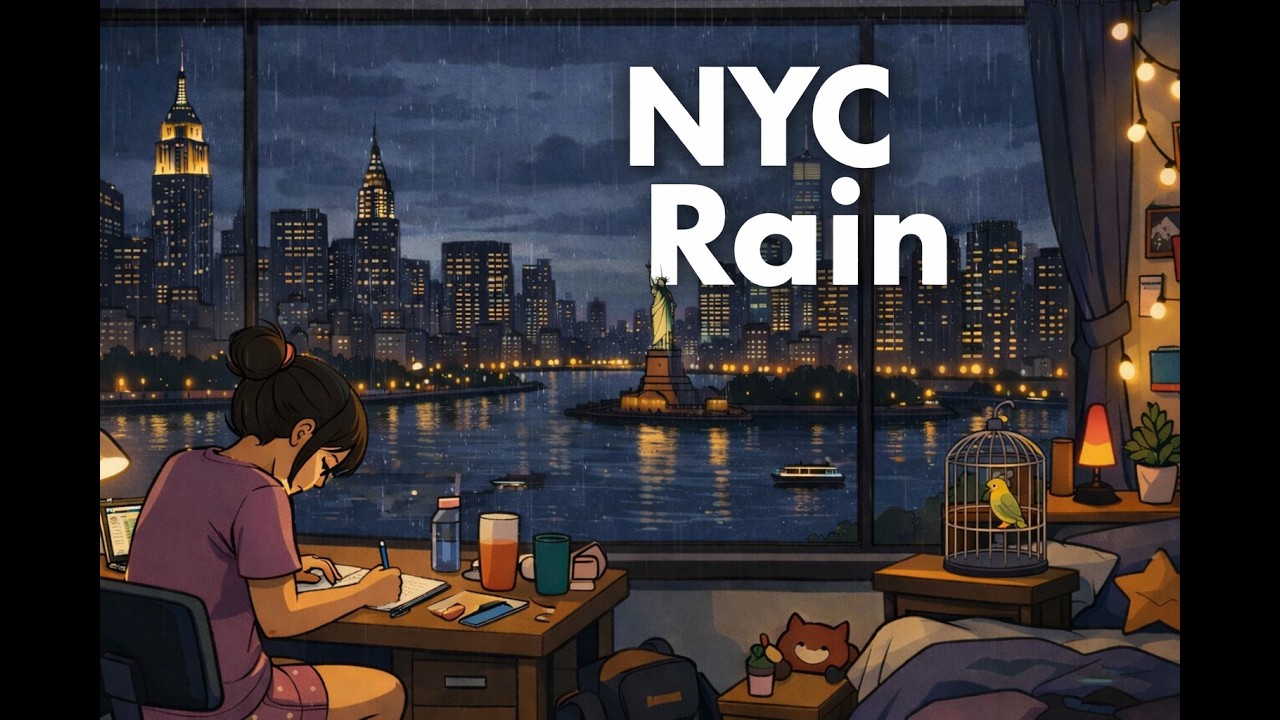 Rainy Night in New York 🌧️ Lofi Hip Hop Beats — Deep Focus / Study / Chill Music