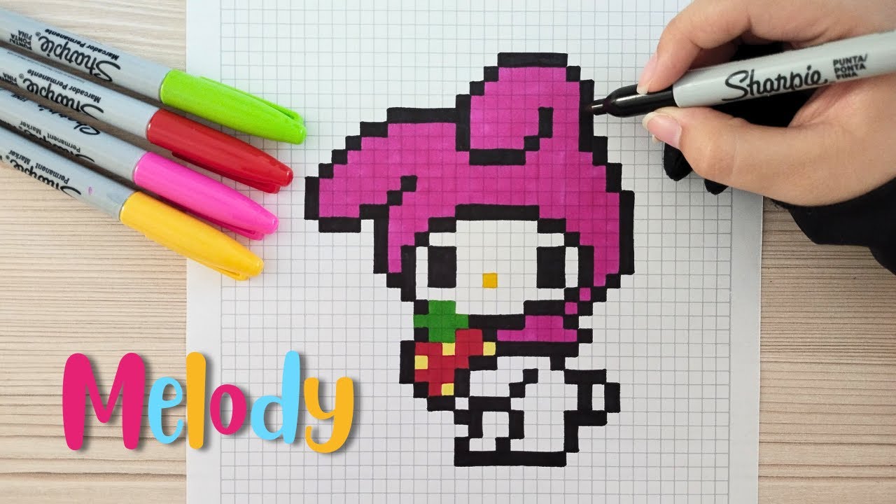 Como dibujar a MELODY en PIXEL ART – Tutorial paso a paso