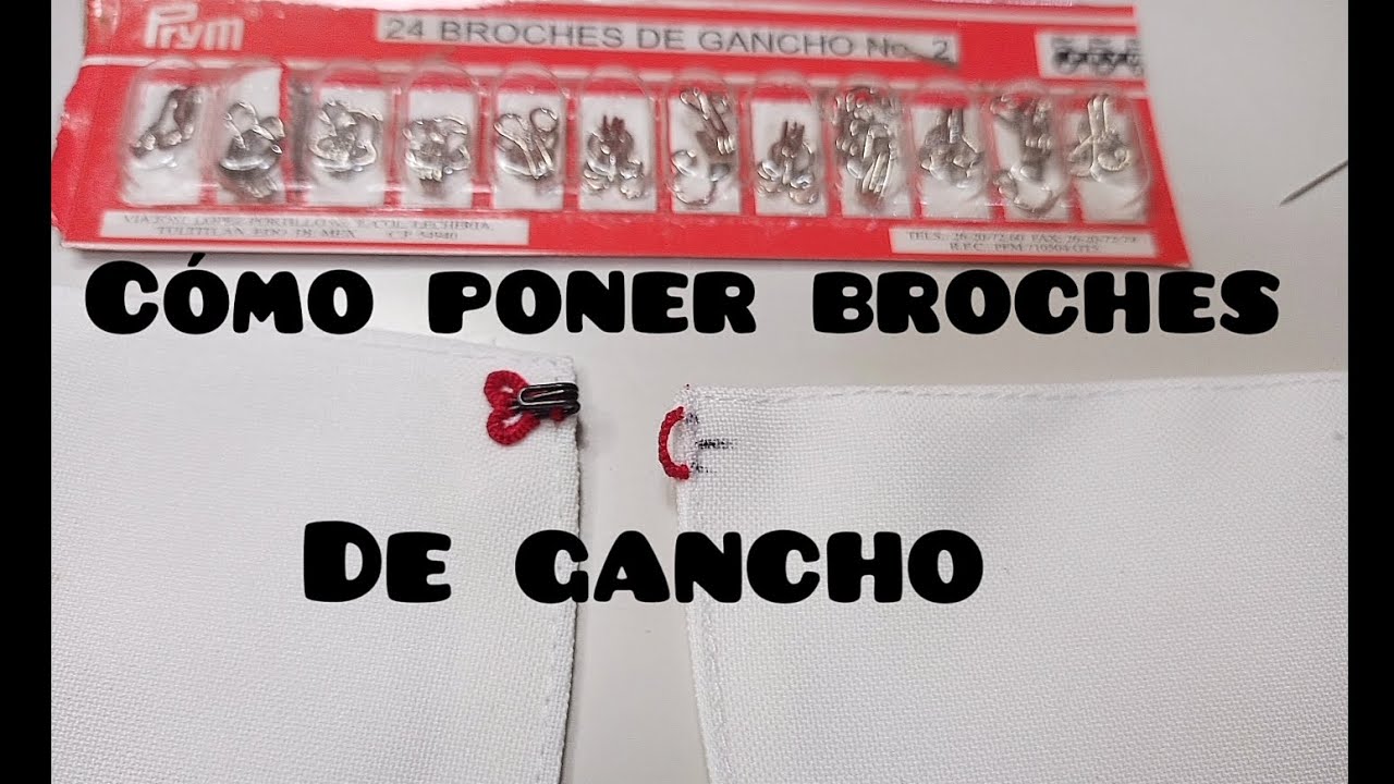 cómo poner broches de gancho