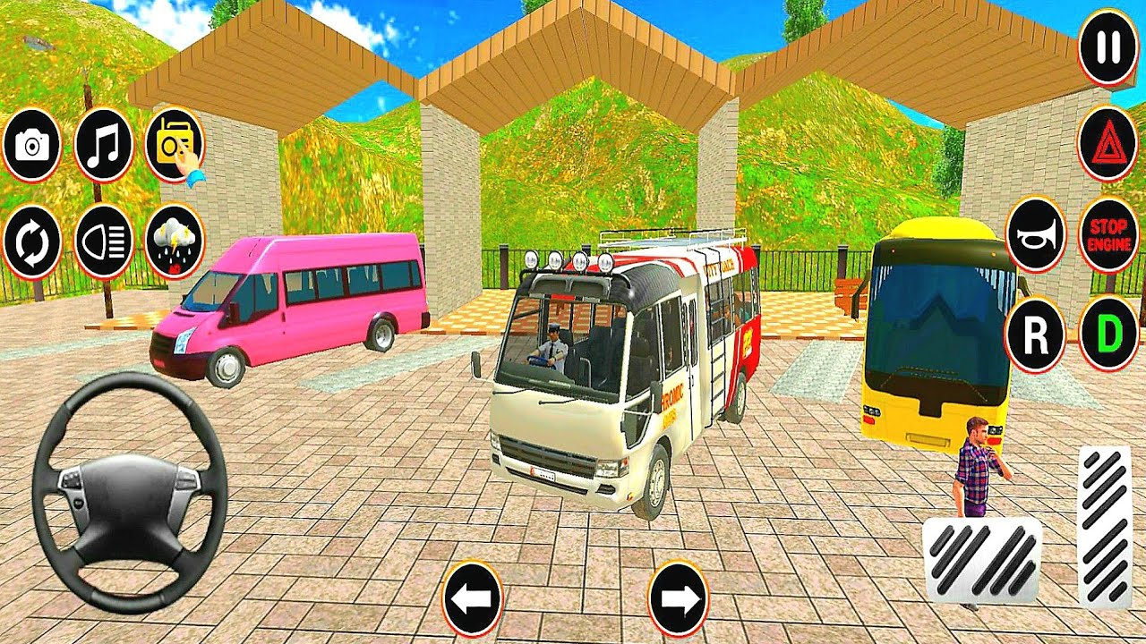 Banyak Penumpang Naik dari Halte Bus [Part:4]- Mengemudi Mobil 3d 2026 - Game Mobil Minibus