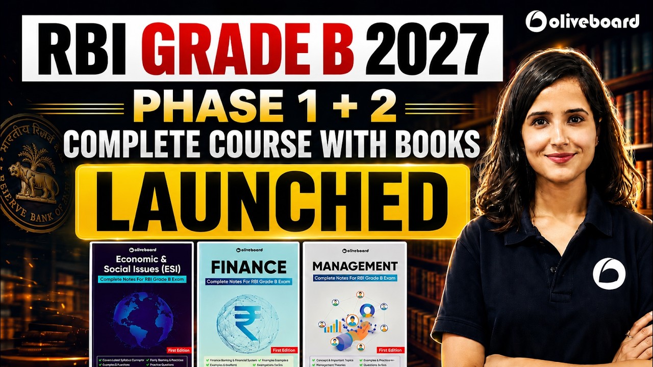 RBI Grade B 2027 | Complete Course With Books Launched | Oliveboard